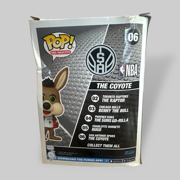 Box Damaged As Is NBA Mascots San Antonio Spurs The Coyote Funko Pop! Figure #06 - Picture 3 of 6